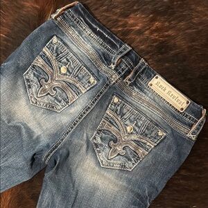 Rock Revival Women's Distressed Blue Boot Cut Jeans